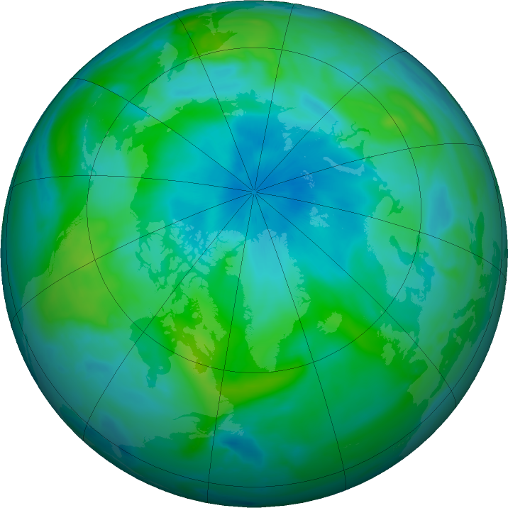 Arctic ozone map for 19 September 2021